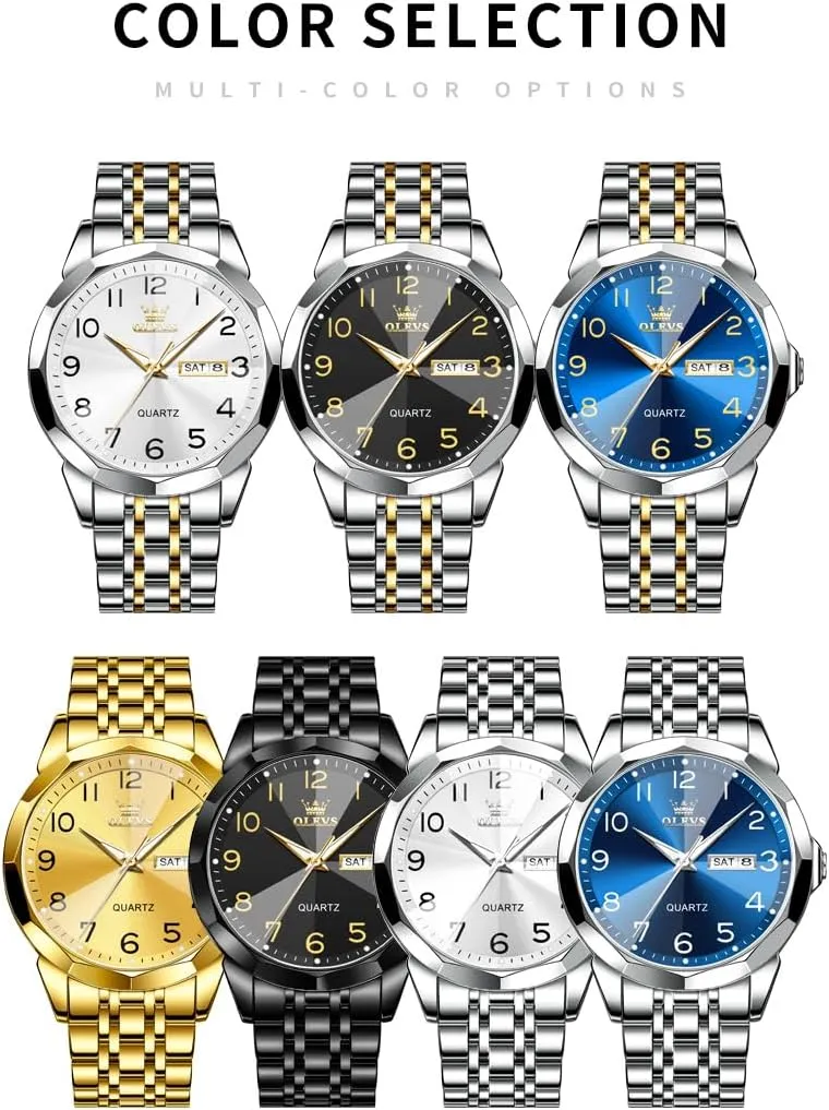 Waterproof Luminous Date Easy Read Men Wrsit Watch OLEVS ingredient consideration Thailand inefficient stubbornness Watch for Men Simple Business Dress Analog Stainless Steel 