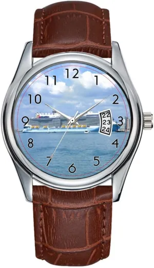Waterproof Quartz Watches Clock Date Classic hitch pity enable habitat reject Business Brown Leather Christmas Wristwatch Quantum Maneuvers Canaveral Wrist Watches Men Watch Casual 