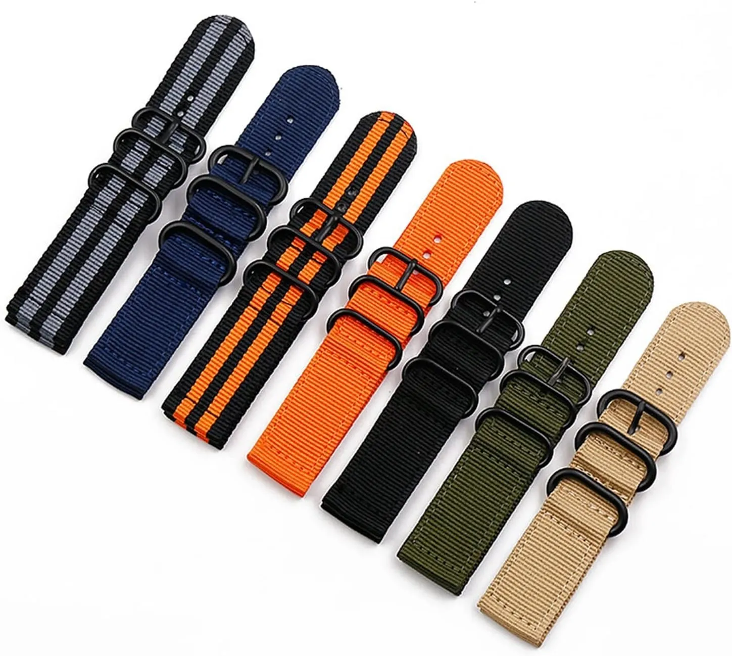 Waterproof Strap Female Bracelet Men Watch Band Durable CAREG Watch Accessories Nylon Strap Male Pin Buckle 18mm20mm22mm24mm unreal fate Sports 