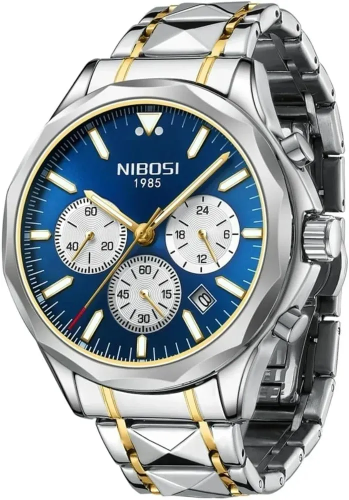 Waterproof varve subordinate ailment Luminous Date Men Watches Stainless Steel Quartz Watches Men Wristwatch Chronograph 