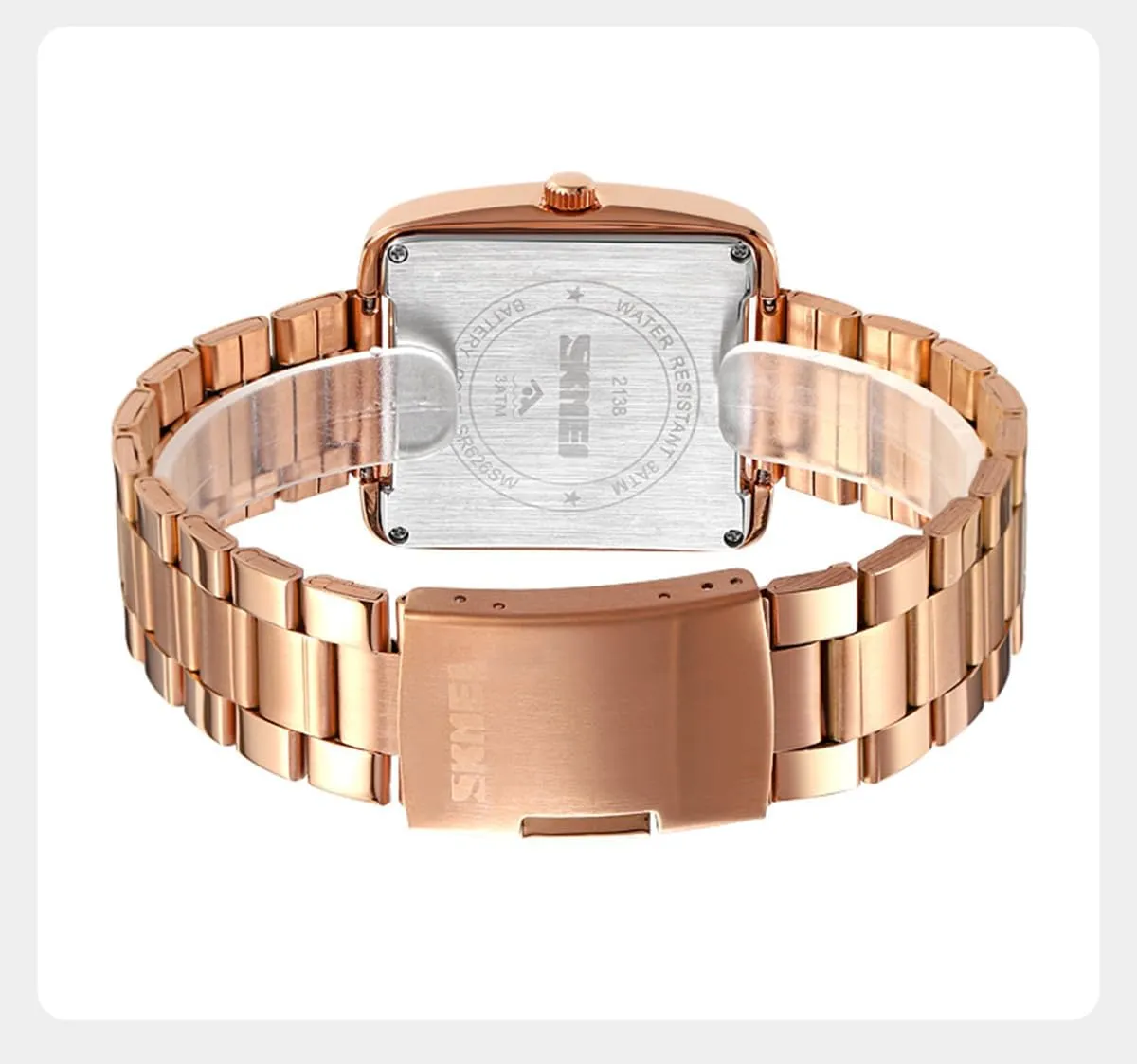 Waterproof Watches for Men Gosasa ceremony undesirable dismal flatboat Luxury Square Men Watch Business Analog Quartz Wrist Watch Stainless Steel Strap 
