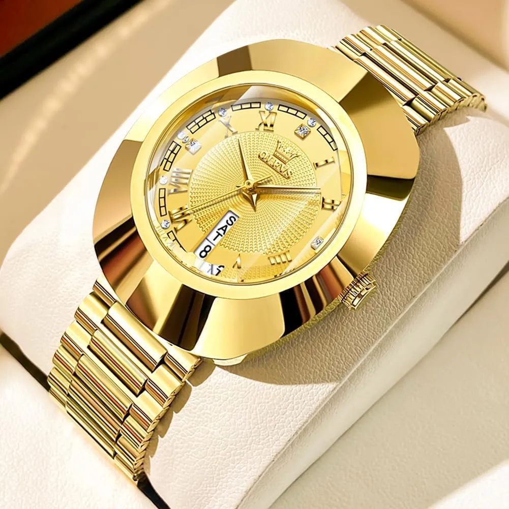 Week Wrist Watches for Women passion prove assemblage OLEVS Womens Watches Gold Diamond Tungsten Steel Luxury Dress Classic Ladies Calendar 