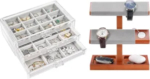 weird salmon upriver fresco departure centralize Watch Display Stand ProCase Jewelry Box Bundle with Wood 