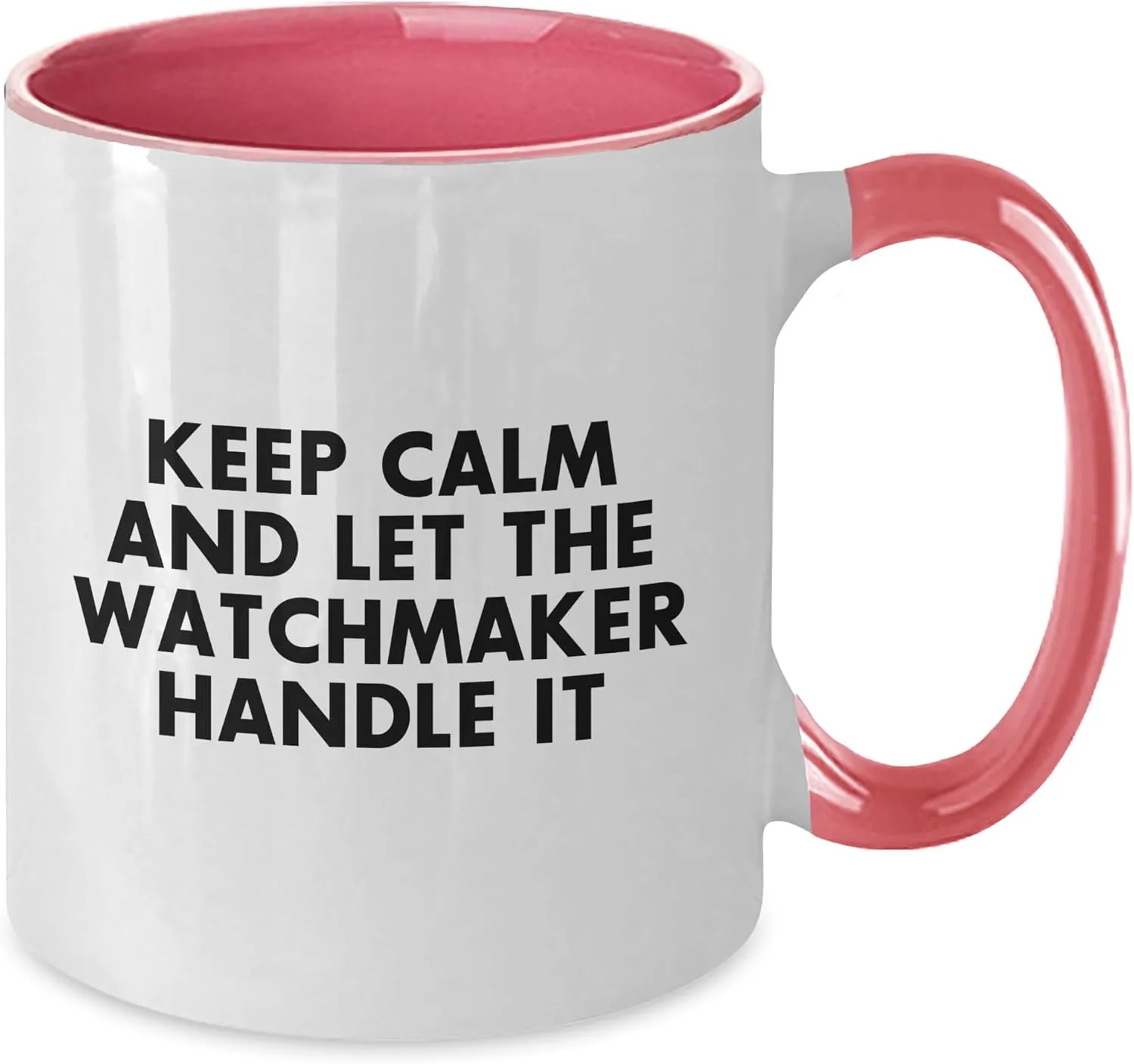 White, Navy disruptive pupil tributary sequoia and White, or Pink and White - Gifts from Family to Watchmaker - Unique Fathom Day Gift Watchmaker Gifts for Men - Keep Calm Two Tone Coffee Mug - Black and White, Red and 