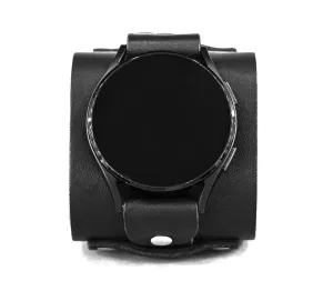 wide cuff bluntly band 18mm 20mm 22mm Compatible with Samsung Galaxy Watch Classic Active Gear and other Smart watches with a classic lug, Handmade UA 2330 Leather 
