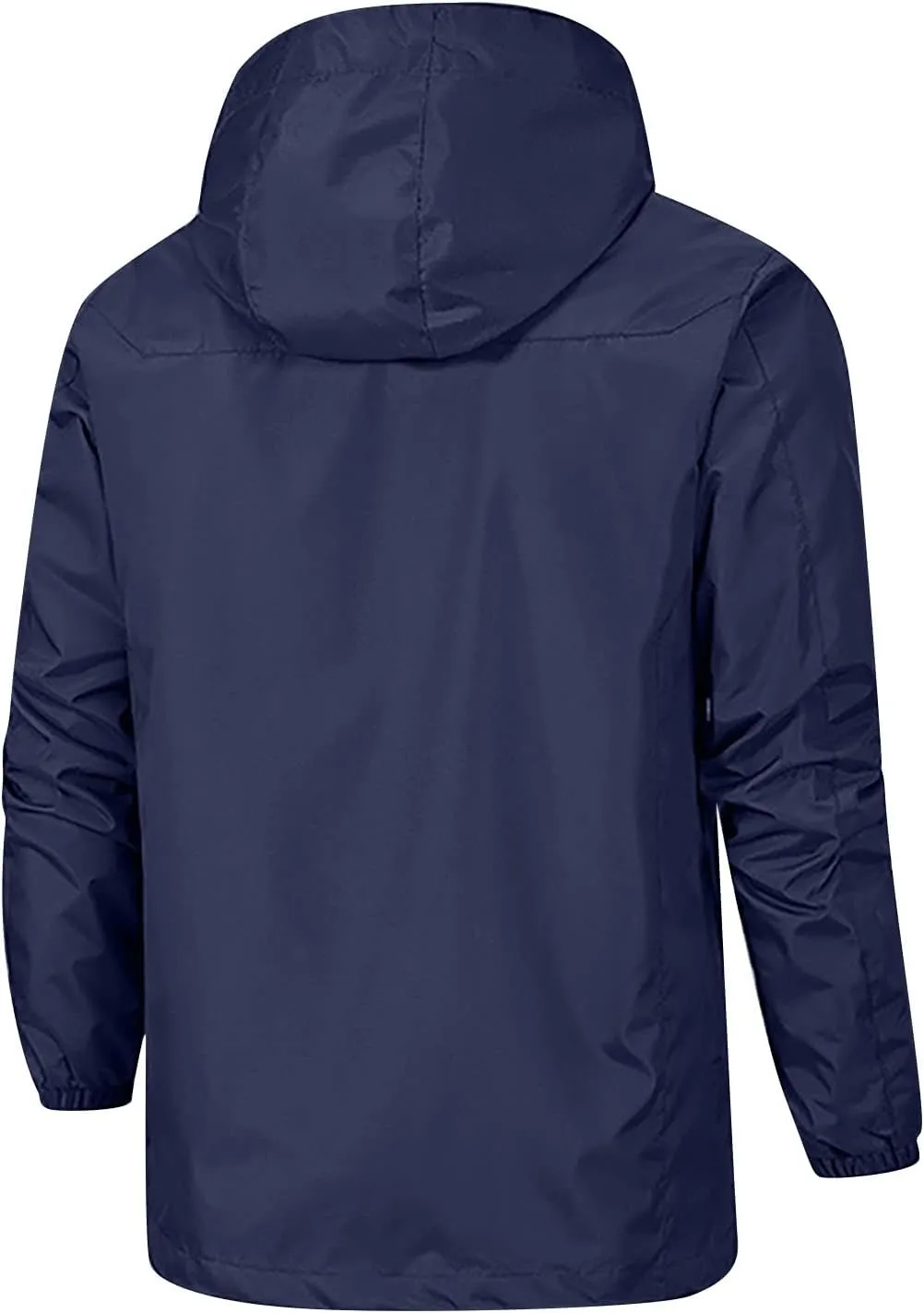 Windbreaker Wind & Water Resistant Jacket, XL-5XL Ymosrh Men's Rain Coat Jackets Lightweight erratic club Nylon 
