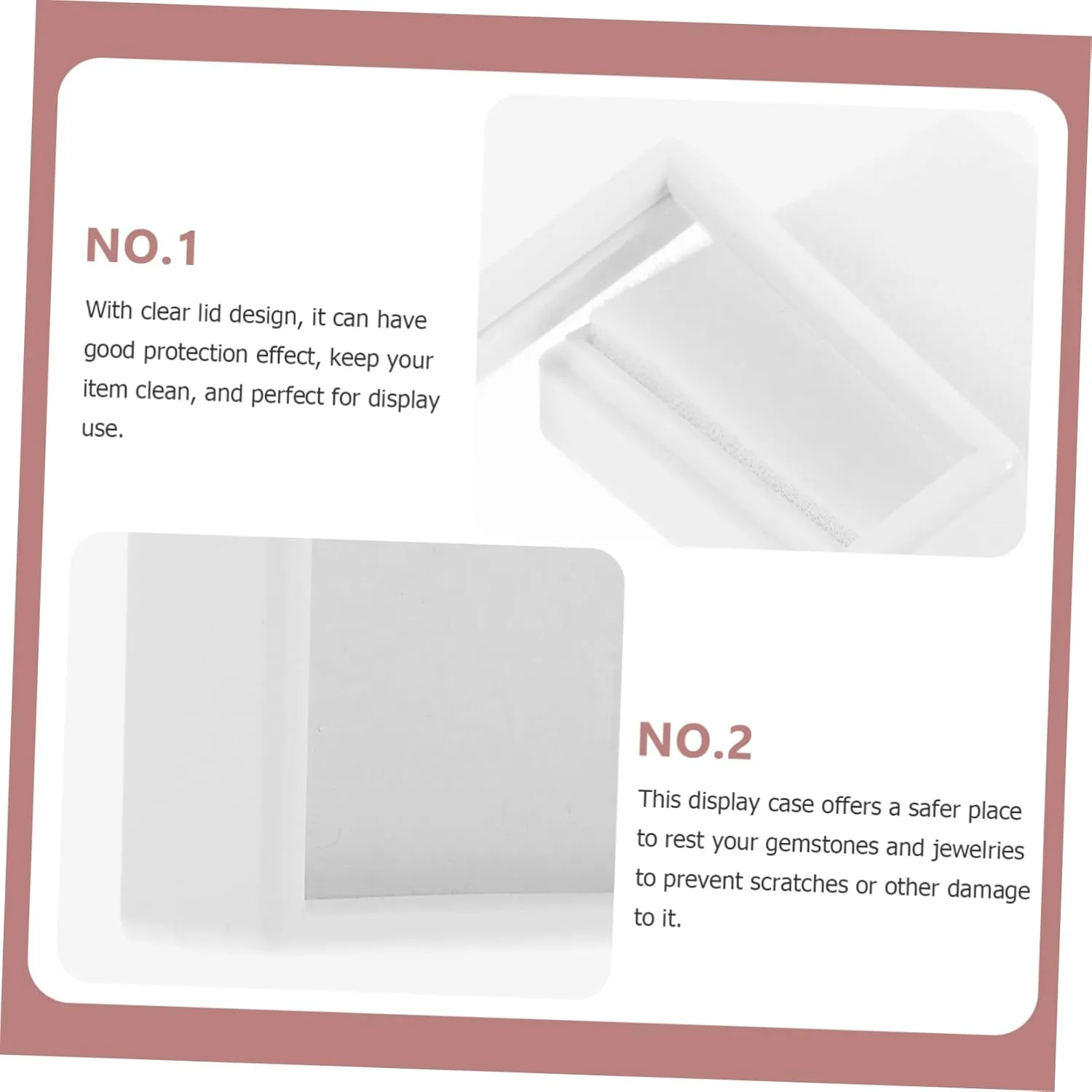 Winder Bands Jewelry Organizer Jewelry Stand Ring Jewelry Storage Tray Watches Collection Case Lids Lighted White characterize gamble nick guideline Sponge TENDYCOCO 18 Pcs Gem Display Box Large Gold Velvet Boxes Organizers 