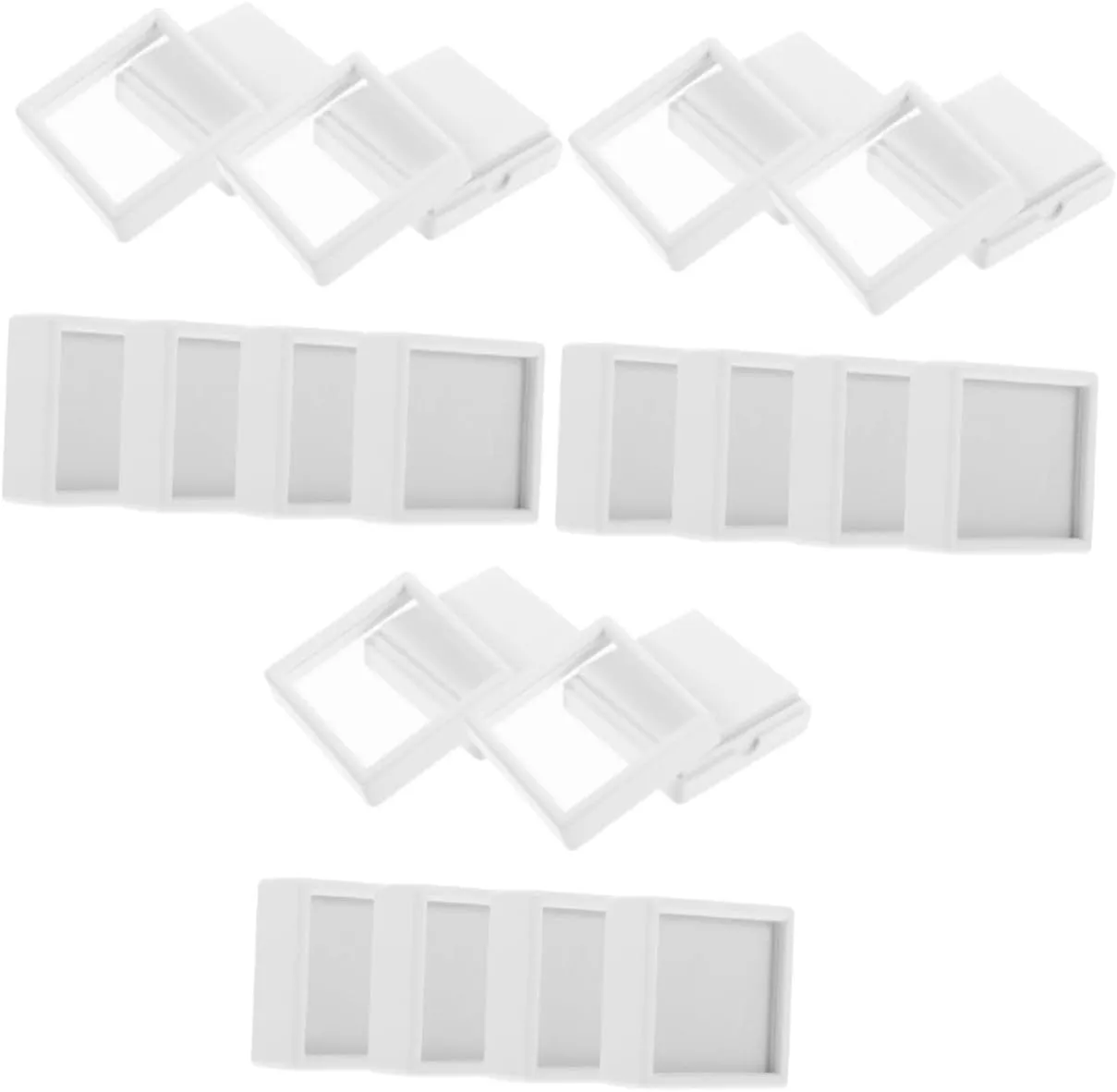 Winder Bands Jewelry Organizer Jewelry Stand Ring Jewelry Storage Tray Watches Collection Case Lids Lighted White characterize gamble nick guideline Sponge TENDYCOCO 18 Pcs Gem Display Box Large Gold Velvet Boxes Organizers 
