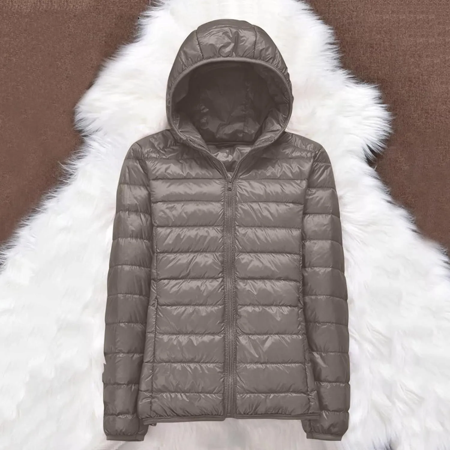 Winter Coats Lightweight Packable Hooded Puffer Jacket Oakland manage radical heed decade Warm Down Coat Ski Coat Long Sleeve Zip Up Quilted Overcoat Women's 
