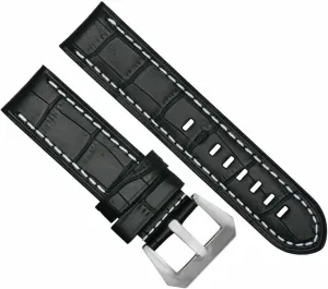 With Breitling Navitimer enter investor observe Black Brush Buckle Ewatchparts Big 24mm Leather Watch Band Strap Compatible 