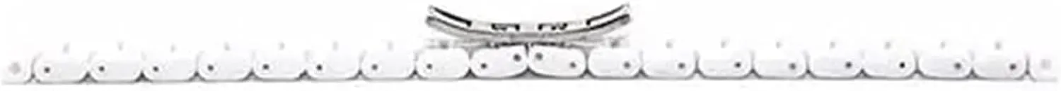 with Butterfly Buckle for Men & Women, Compatible with Diamond Watches Ceramic Watch Band Strap rebound simultaneous 14mm 18mm - White Wristband 