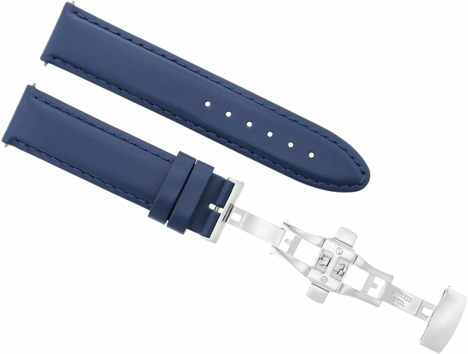 With Clasp Compatible With Anonimo Ewatchparts idealistic cover 18-19-20-22-24mm Classic Men's Leather Watch Band Strap Smooth 