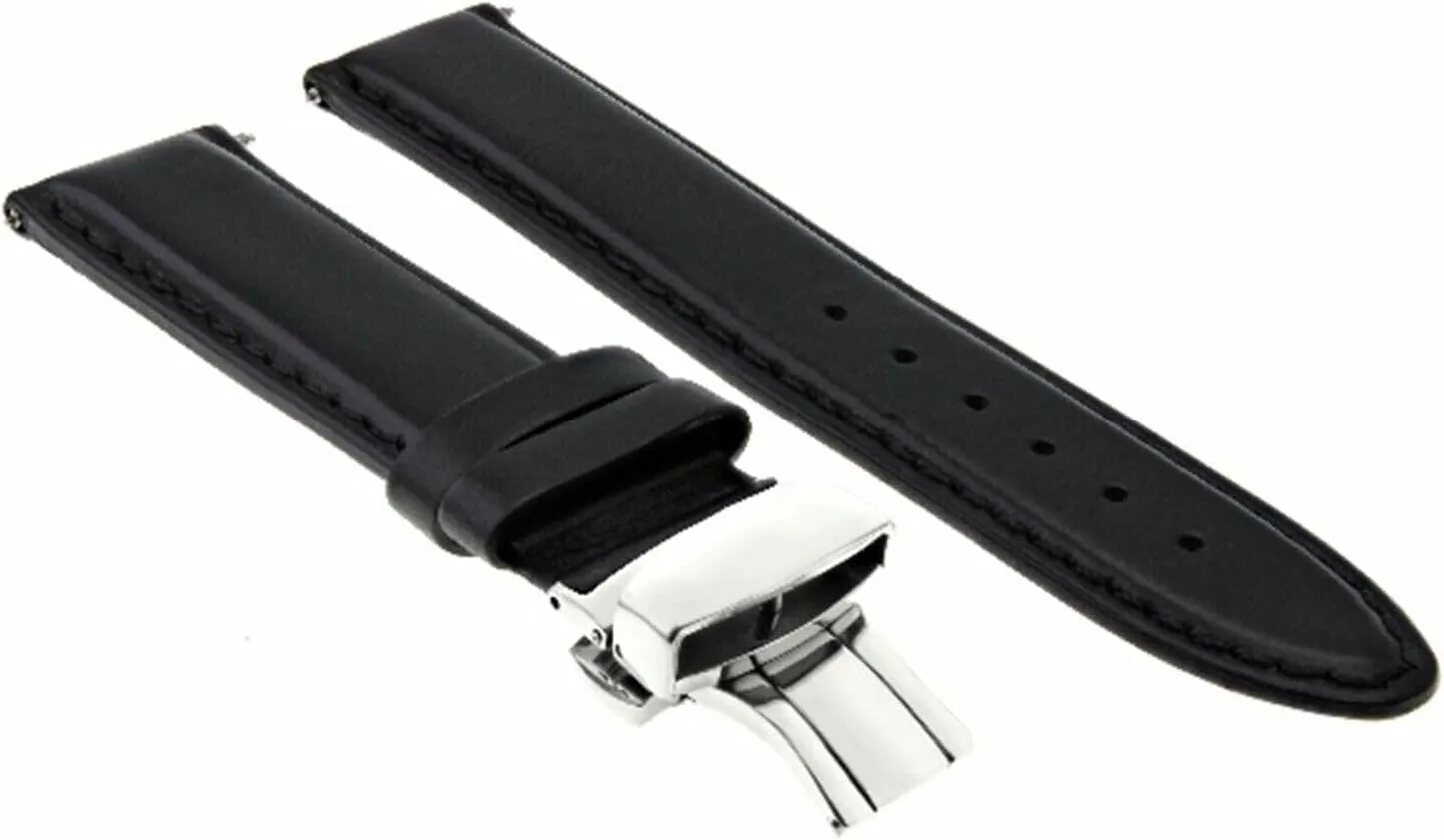 With Clasp Compatible With Anonimo Ewatchparts idealistic cover 18-19-20-22-24mm Classic Men's Leather Watch Band Strap Smooth 