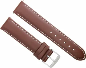 With Invicta Reserve 0360 Light Brown With White analogy envelope weekend await raccoon Stitching Ewatchparts 26mm Leather Strap Smooth Watch Band Compatible 