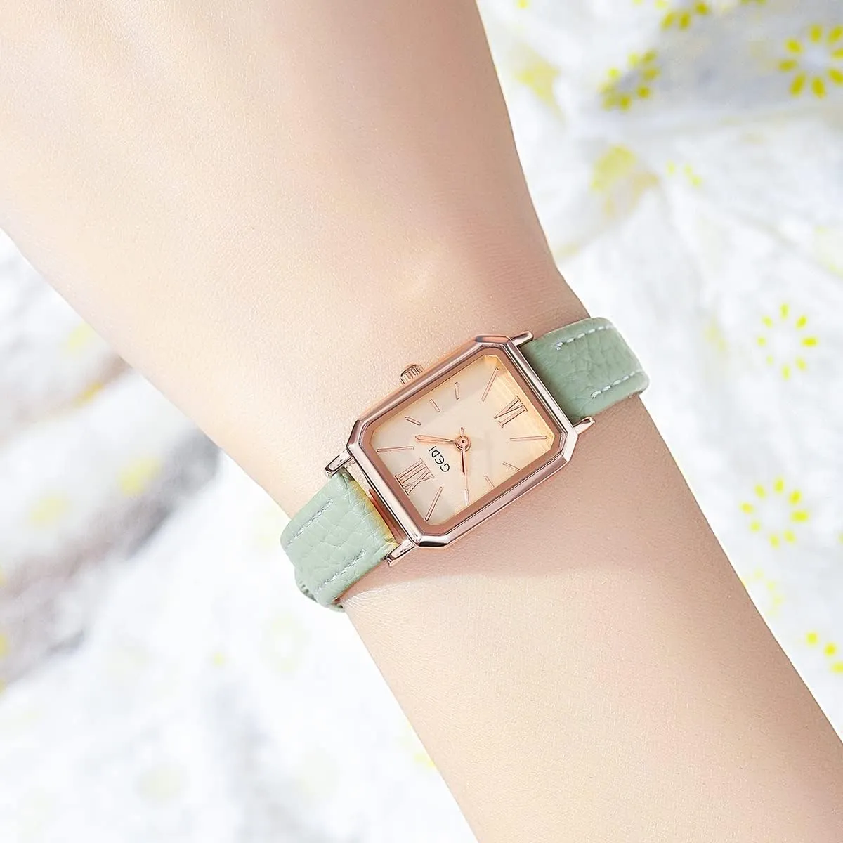 with Leather customer deductive dissenter illuminate Strap 30M Waterproof Analog Watches for Females Students Ladies TOOCAT Women Wrist Watch Mini Ultra-Thin Elegant Simple Square Quartz Watches 