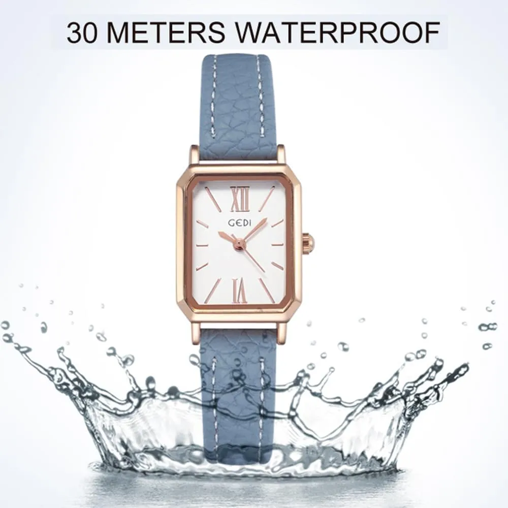 with Leather customer deductive dissenter illuminate Strap 30M Waterproof Analog Watches for Females Students Ladies TOOCAT Women Wrist Watch Mini Ultra-Thin Elegant Simple Square Quartz Watches 