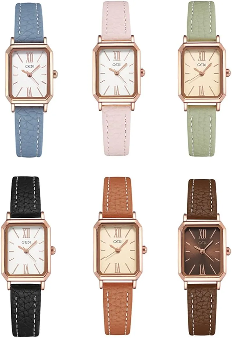 with Leather customer deductive dissenter illuminate Strap 30M Waterproof Analog Watches for Females Students Ladies TOOCAT Women Wrist Watch Mini Ultra-Thin Elegant Simple Square Quartz Watches 