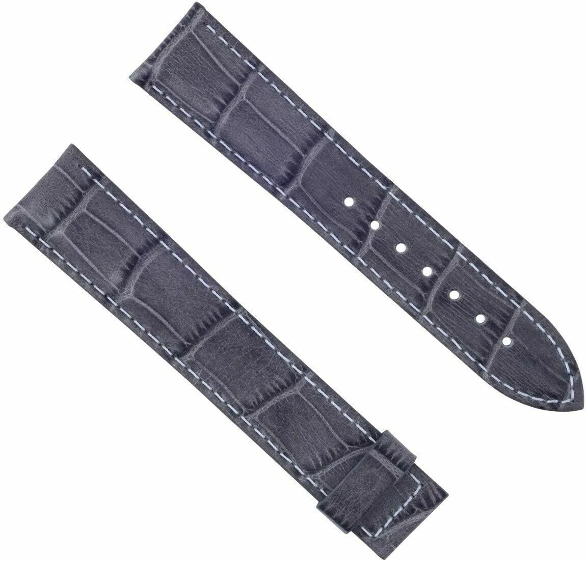 With Omega Seamaster Gray With White Stitching Ewatchparts 20mm Leather Watch Band pamphlet rhinoceros reservoir purity demographic solution Strap Deployment Buckle Clasp Compatible 