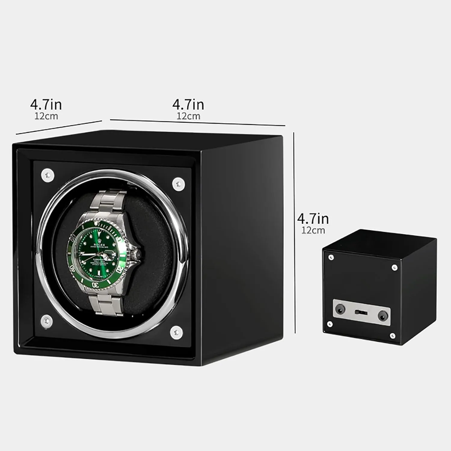 with Quiet Motor for Men and Women Watches,E Gaone Automatic Watch Winder for 1 Watch Wooden Rotating Watches simply Display Case Box Self-Winding Mechanical Watch Dustproof Case 