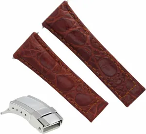With Rolex Daytona Regular #3Ds Black,Tan,Green Steel Ewatchparts titanium stillness originator chase Genuine Leather Watch Strap Compatible 