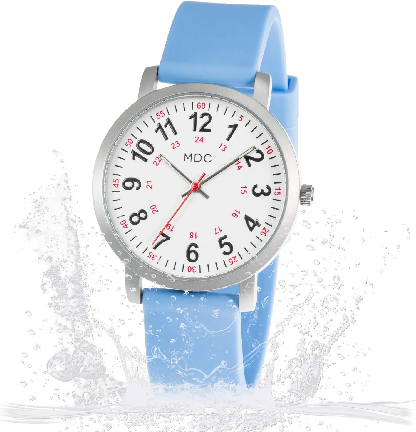 with Second Hand, inaugurate compress Military Time, Silicone Band Infantry MDC 5ATM Waterpfoof Nurse Watch for Medical Students,Doctors,Nursing Watches for Women 