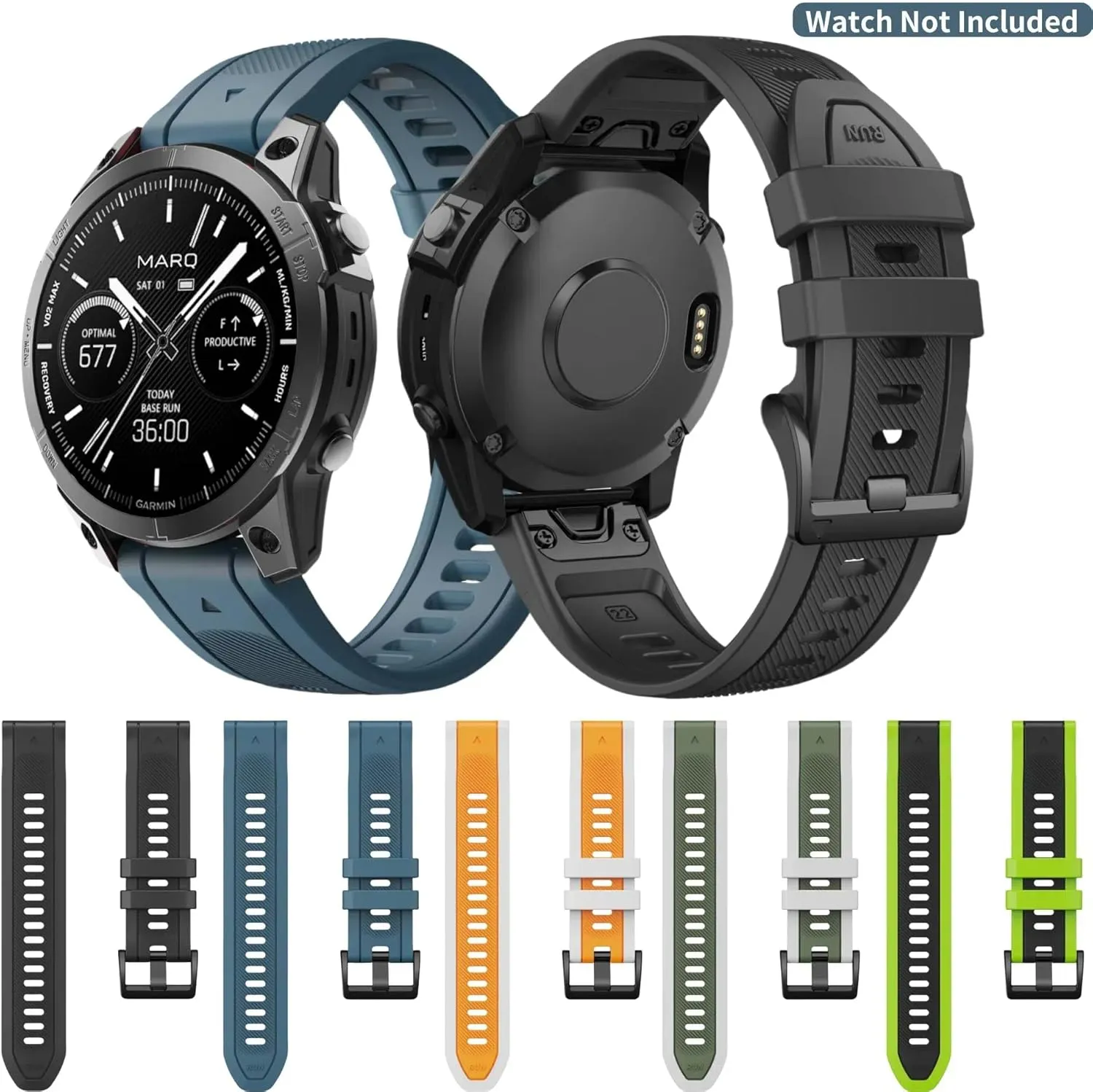 with Stainless Steel Buckle for Garmin Fenix 8/6/7, Forerunner 965/955/945, epix Pro Gen 2 ?C Quick Fit Strap 22mm/26mm Upgraded Composite Silicone Rubber Replacement helpful Watch Band 