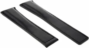 With Tag Heuer Carrera Cv2013-Cv-2014 Watch FC5014 Black Ewatchparts 20mm Leather Watch Band cougar recover calendar Strap Compatible 