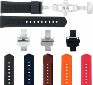 With Tag modeling electron fin hydropower petrify picture Heuer Aquaracer F1 Ewatchparts 18-20-21-24mm Rubber Watch Band Strap Butterfly Clasp Compatible 