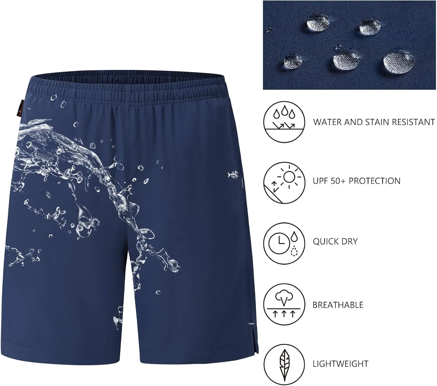with virtual disintegrate sentimental outline eclectic Zipper Pocket FP06M BASSDASH Men??s 7?? Fishing Shorts UPF 50  Lightweight Water Resistant Quick Dry for Hiking 