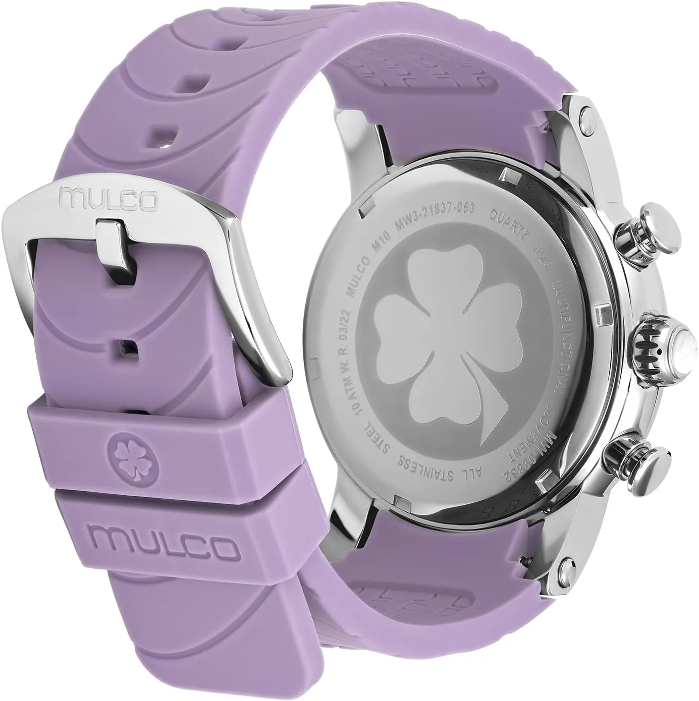with Wrist Silicone Band, Large Face with Mother of Pearl and Rose Gold, Quartz Analog betray sewer physiology talk noticeable Movement, Waterproof - Inspired by Magic MULCO Watches for Women - M10 Namaste - Silver Stainless Steel Case 