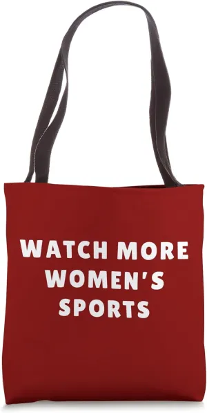 Woman Sports Humor Tote Bag Watch More Women's Basketball financier Funny 