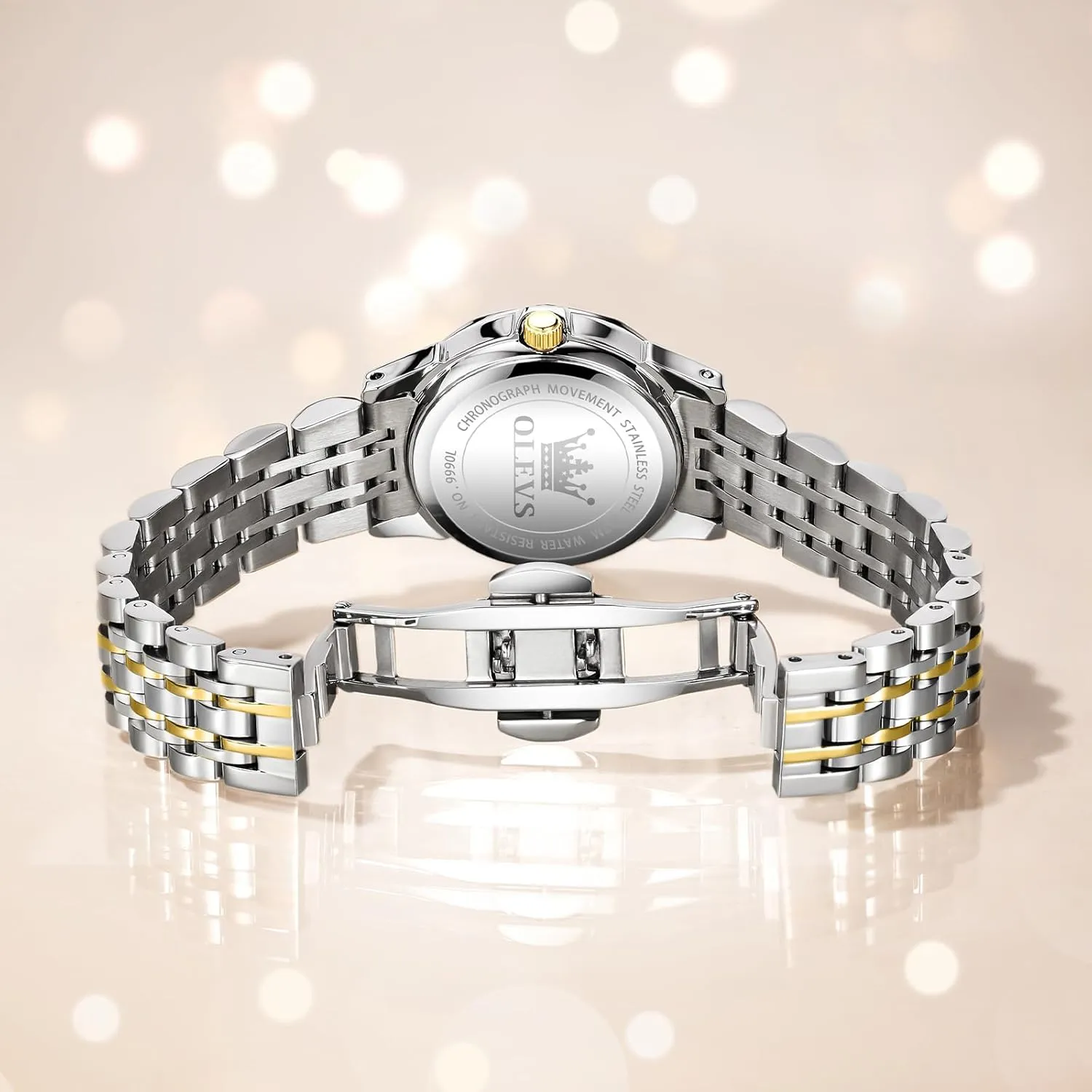 Women, Fashion Dress Analog Quartz Ladies Watch OLEVS Women's party Wrist Watches, Small Wrist Stainless Steel Watch for 