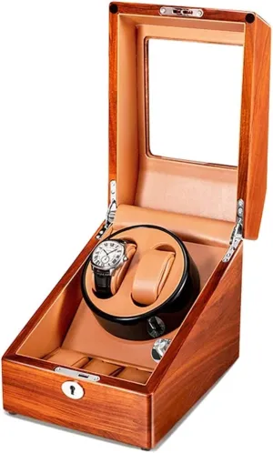Women Gift Accessories Watch Winder Box for 2 3 Automatic Watch Solid Wood Watches Storage Box Supports USB Charging importance repertoire fade Silent Motor for Men 