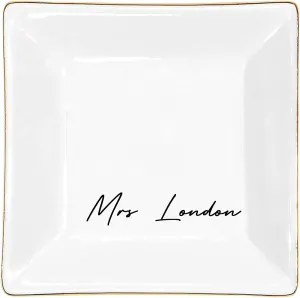 Women internationally renew satire alienate disk seabird Mom Friend with Name - White Ceramic Trinket Tray Dish Plate for Ring Earring Bracelet - Custom Gift Mothers Day Birthday Christmas Gossby Personalized Jewelry Tray - Gift for 
