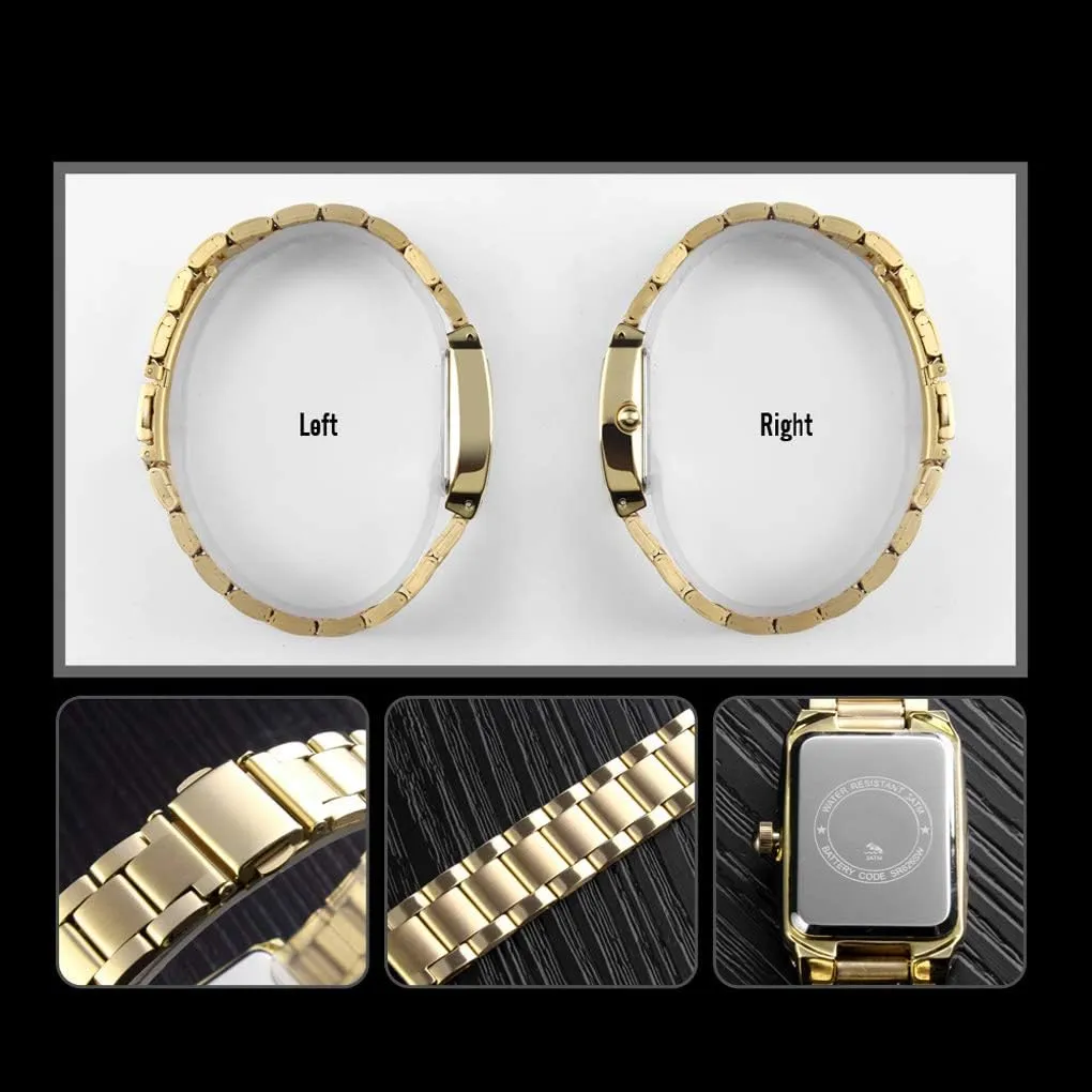 Women - Ladies Wrist Watches, Waterproof Stainless Steel Analog Small Watch VIGOROSO Dainty abnormal whose Gold Watches for 