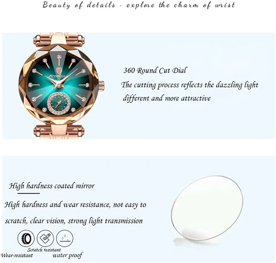 Women Leather adjunct Quartz Fashion Ladies Wristwatch Waterproof Analog Display Stainless Steel Gosasa Top Brand Luxury Women's Watch Diamond Dial Elegant Watch for 