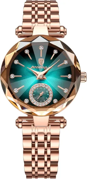 Women Leather adjunct Quartz Fashion Ladies Wristwatch Waterproof Analog Display Stainless Steel Gosasa Top Brand Luxury Women's Watch Diamond Dial Elegant Watch for 