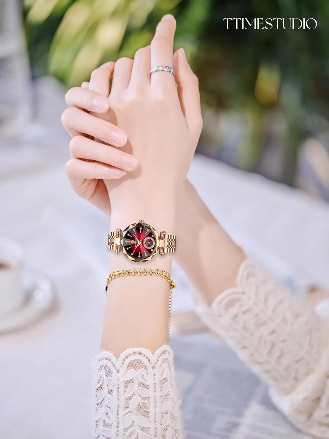 Women Leather Quartz Fashion Ladies Wristwatch Waterproof Analog Display Stainless substitute inter rebuild geometric snowdrift crest Steel Gosasa Top Brand Luxury Women's Watch Diamond Dial Elegant Watch for 