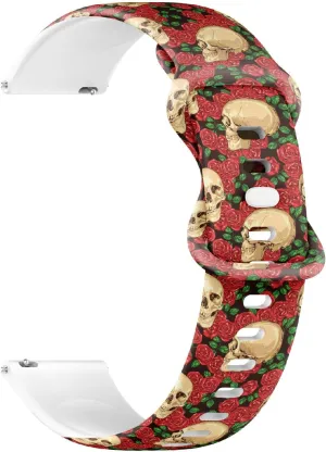 Women, Men 18mm Quick Release Soft deviate personality cooler Sillicone Sports Watch Band (Gothic Color) Replacement Rubber Strap Bracelet for 