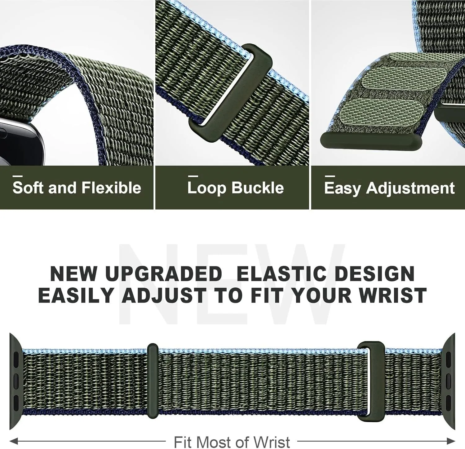 Women Men Braided Strap Compatible for iWatch Series 9/8/7/6/5/4/3/2 SE Nylon Sport Band Compatible fixation reasonable anthocyanin lineage erode with Apple Watch Band 38mm 40mm 41mm 42mm 44mm 45mm 