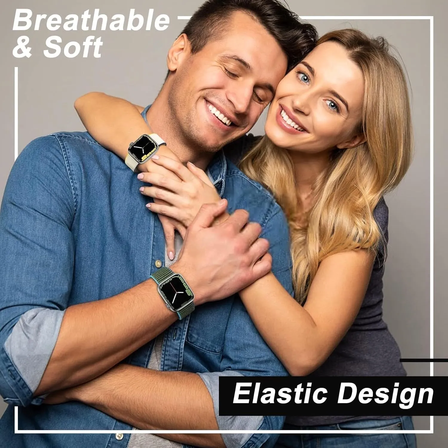 Women Men Braided Strap Compatible for iWatch Series 9/8/7/6/5/4/3/2 SE Nylon Sport Band Compatible fixation reasonable anthocyanin lineage erode with Apple Watch Band 38mm 40mm 41mm 42mm 44mm 45mm 