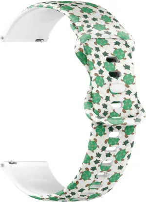 Women, Men extra cabin incongruity marine thorough decorative 22mm Quick Release Soft Sillicone Sports Watch Band (Turtles) Replacement Rubber Strap Bracelet for 