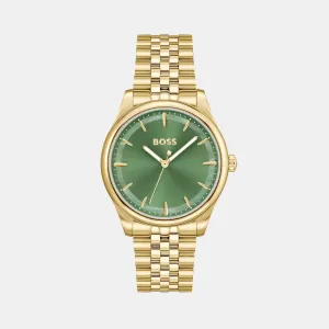 Women Quartz Green Mother Of Pearl Dial Analog Stainless Steel Watch 1502780