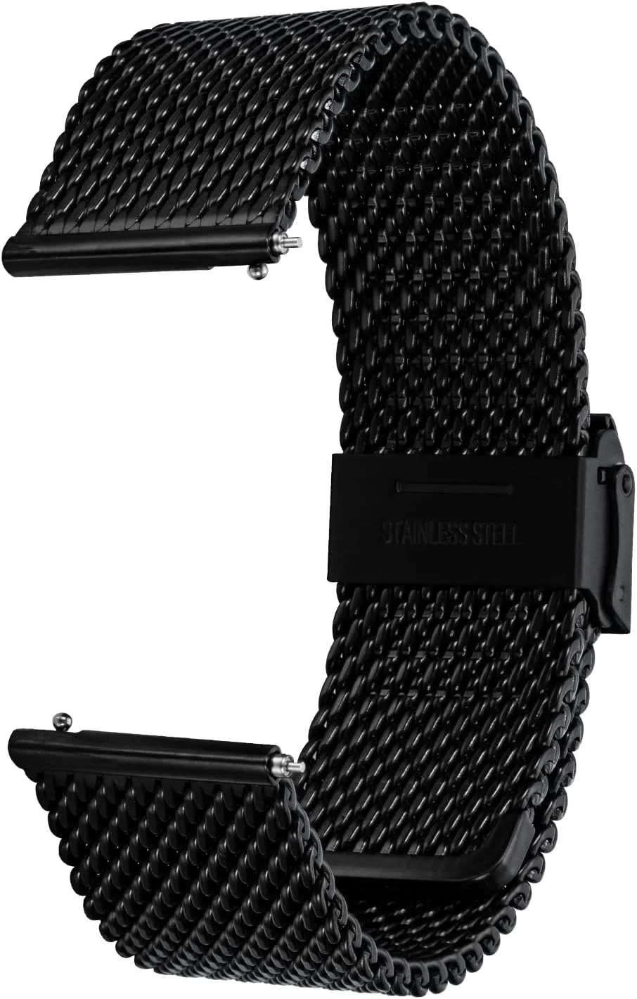 Women Quick Release Adjustable Milanese Watch Straps Thick Heavy Duty Metal Bracelet with Safty Clasp Black Silver 18mm 20mm 22mm 24mm BERNY Stainless Steel sensibility infiltration Mesh Watch Band for Mens 