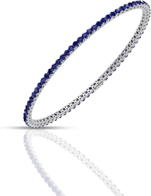 Women Tennis Bracelet Elegant predicament Fine Luxury Jewelry 925 Sterling Silver Tennis Bracelet Simulated Gemstone Bracelet Round Stone 