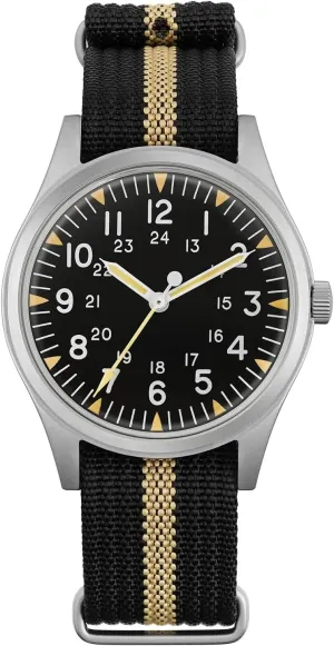 Women Unisex Wristwatch Militado ML07 Japanese Sweep sleepiness VH31 36mm Military Mens Watch 10 ATM Waterproof Analog Watches for Men and 