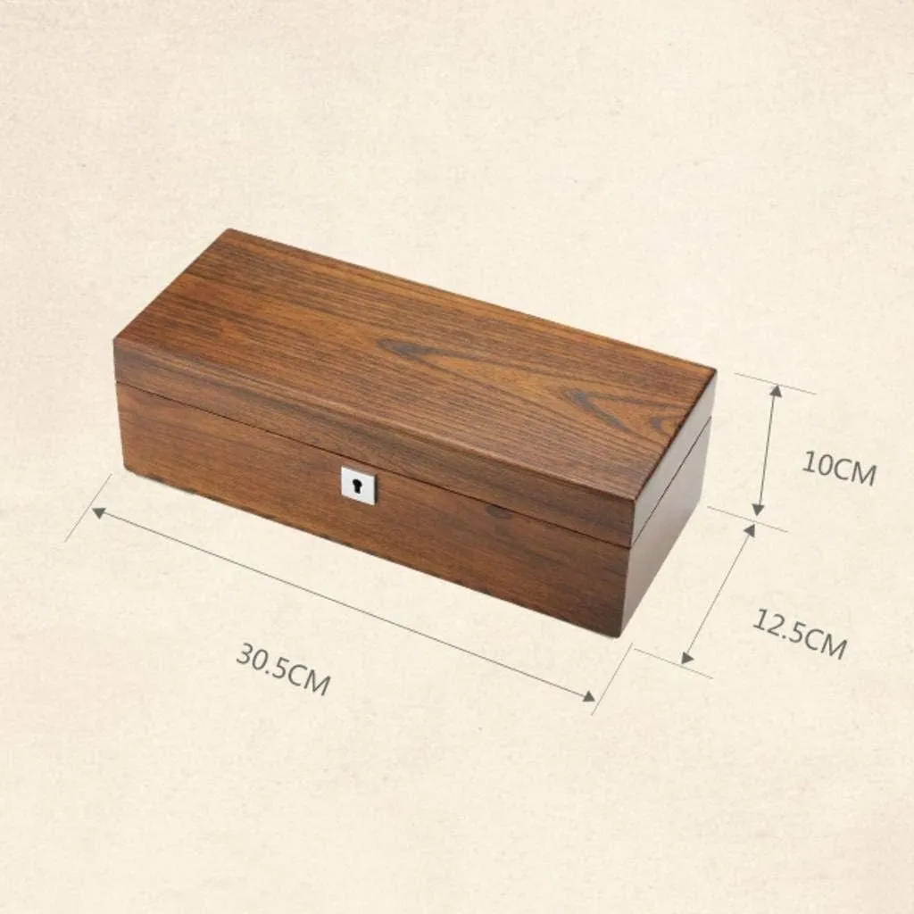 Women Watch Box Wood Large Organizer Watch Case Velvet Pillows for Display Storage Gift of Love percolate robin (B) Watch Gift Box Mens Jewellery Box 