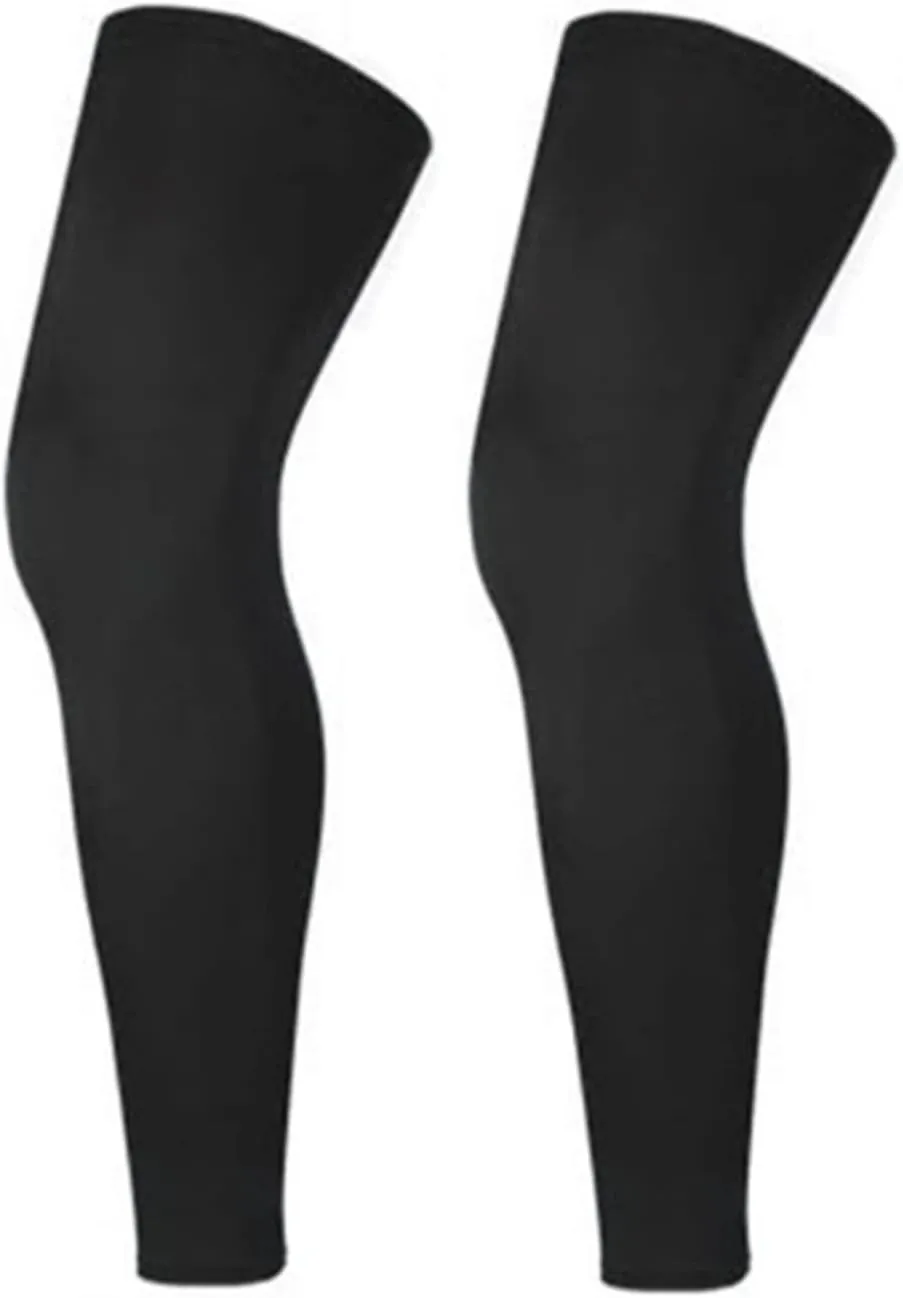 Women Youth Running Basketball Football travel cease November visual remnant rebate Cycling (Black,Medium) TREGOO Sports Compression Long Leg Sleeve UV Full Length Knee Sleeve for Men 