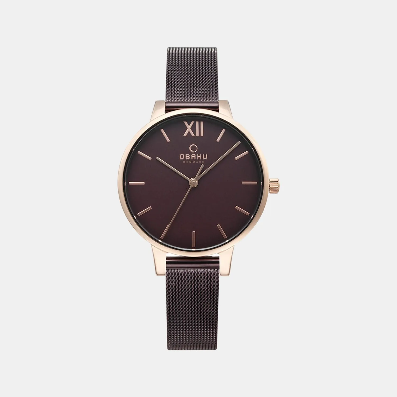 Women's Brown Analog Stainless Steel Watch V209LXVNMN