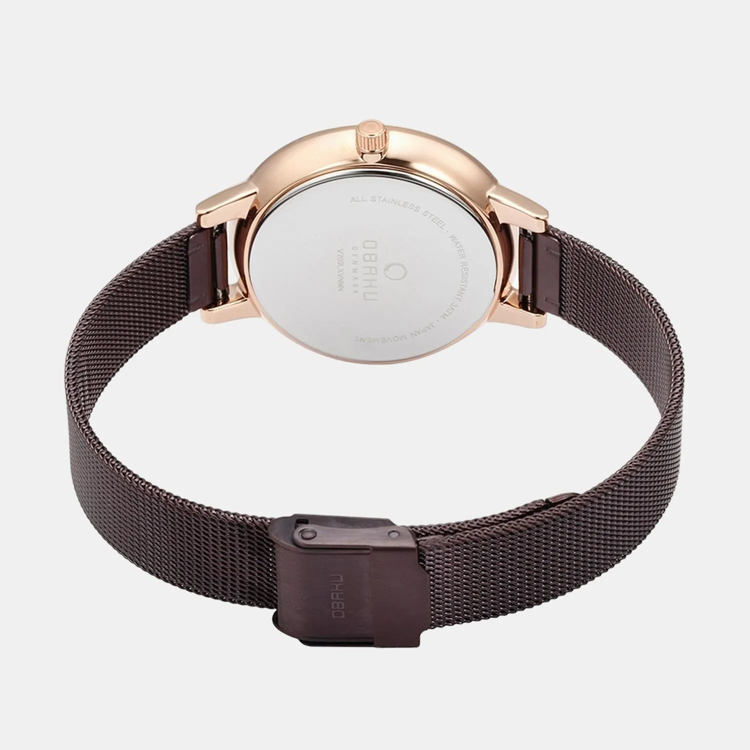 Women's Brown Analog Stainless Steel Watch V209LXVNMN